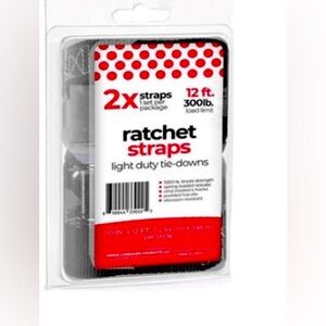 Natural Home 2pk 300lbs Ratchet Straps